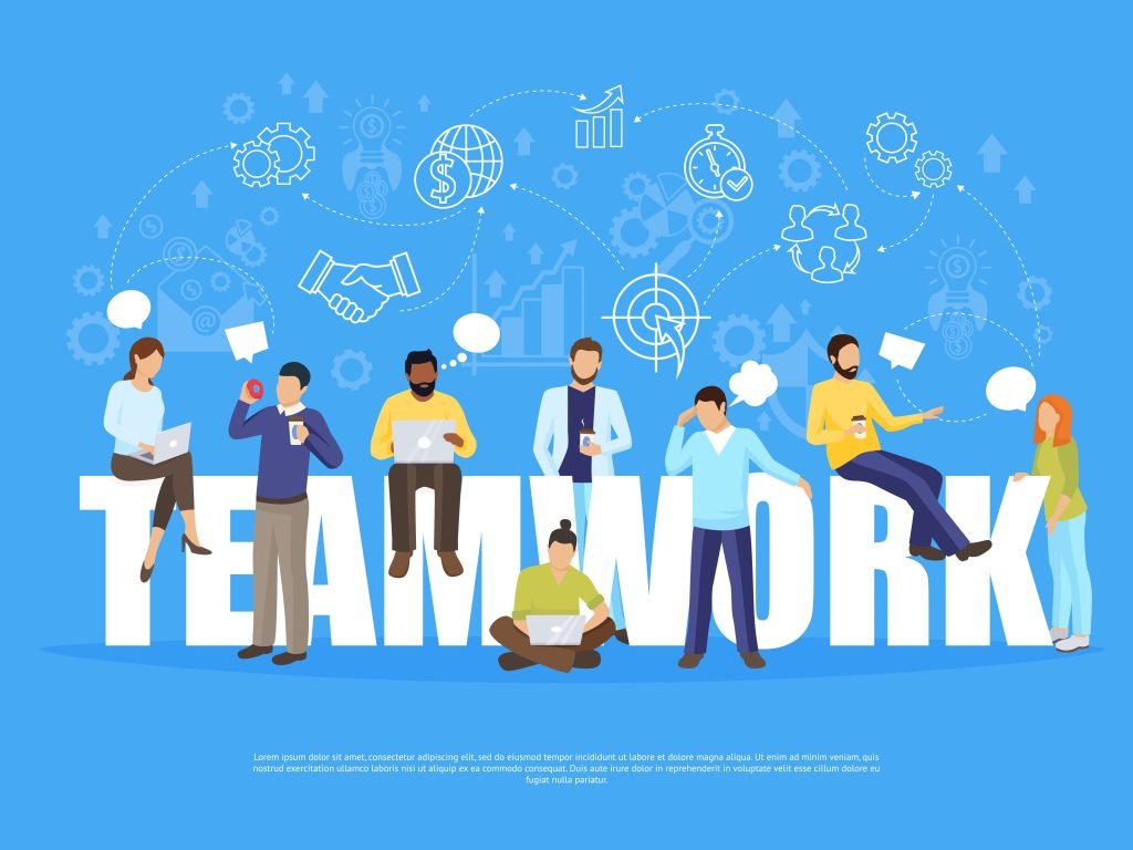 A picture portraying team work